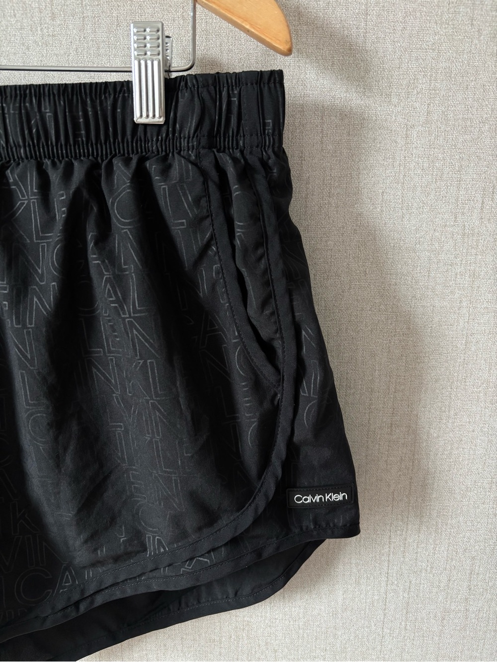 Calvin Klein Black Women's Logo-Print Athletic Shorts